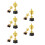 5Pcs Golden Multi-Function Trophy Cup Decorative Plastic Award 9