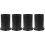 4Pcs Black Plastic Household Utensil Holder Compact Kitchen Organizer 4
