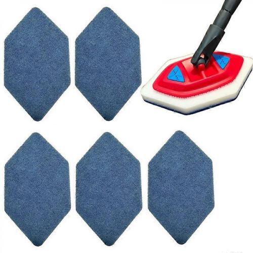 (5pcs）Vileda 2025 Bathroom Magic Brush Mop Replacement Head – 5/10pcs Sponge Scouring Pads