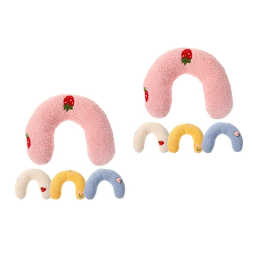 8Pcs U-Shaped Cat Pillows Assorted Colors Comfortable Neck Protection 2