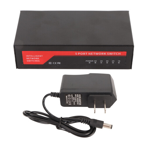 PoE Extender with Extend Mode Support, 100M Fast Ethernet Network Switch Featuring Auto MDI MDIX & Fanless Design, Compact Desktop Unit for Home