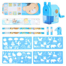 Geometry Set for Students Multifunction Pencil Case with Cartoon Pen Box Cute Erasers Fun Desk Pets Waterproof Material Students School Supplies