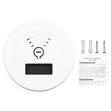 Carbon Monoxide And Smoke Alarm Battery Powered Photoelectric Sensor Electrochemical Detection UL Listed85Decibel Siren Flashing LEDs Digital