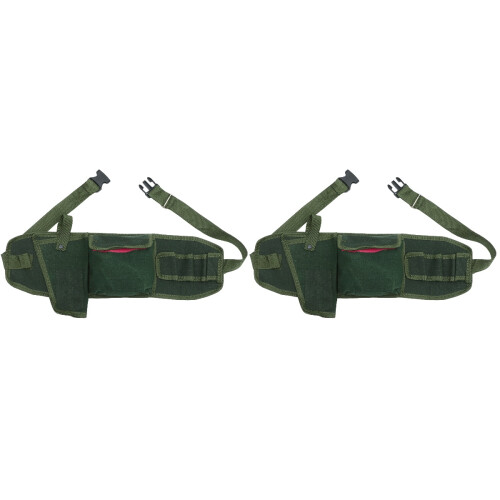 2Pièces Ceinture Outils Toile Vert Olive Ajustable Résistant 1