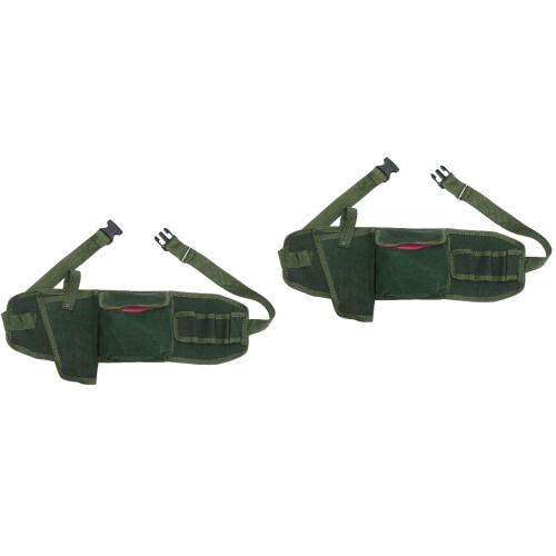 2Pièces Ceinture Outils Toile Vert Olive Ajustable Résistant 2