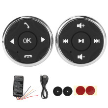 Universele Bluetooth-mediaknopafstandsbediening met energiezuinige en waterdichte draadloze muziekcontroller en stuurwielbediening