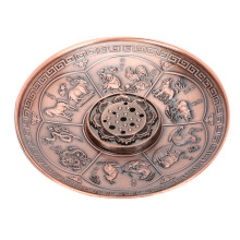 Decorative Incense Holder With Removable Tray Zinc Alloy Corrosion Resistant Antique Craftsmanship Clear Carving Smooth Lines Multi Function For