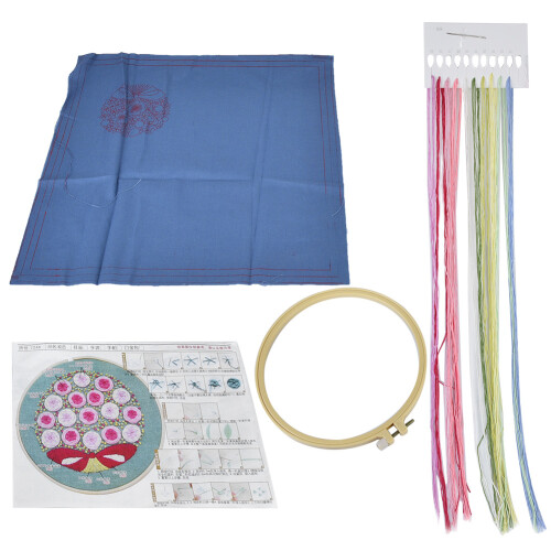 DIY Embroidery Gift Set Ideal Size for Multiple Tries Versatile Use Premium Quality Fabric Smooth Texture Includes Instructions for Easy Operation