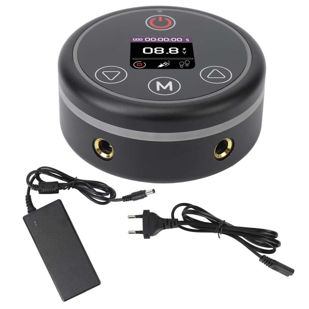 High Performance Tattoo Power Supply Featuring Precision Regulated Voltage Output And Built In Magnets Anti Slip Base For Stable Operation