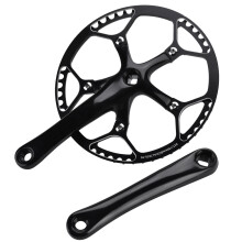 Fixed Gear Crankset Road Bicycle Crankset Aluminum Alloy Lightweight Forged High Strength Durable Crankset For Mountain Bike Single Speed Bikes