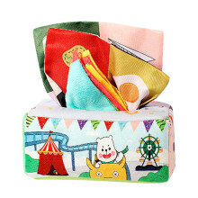 Knisperende dekentjes met sensorisch knisperend tissueboxje, bevordert leervermogen en stimuleert sensorisch spel bij baby's, STEM Montessori