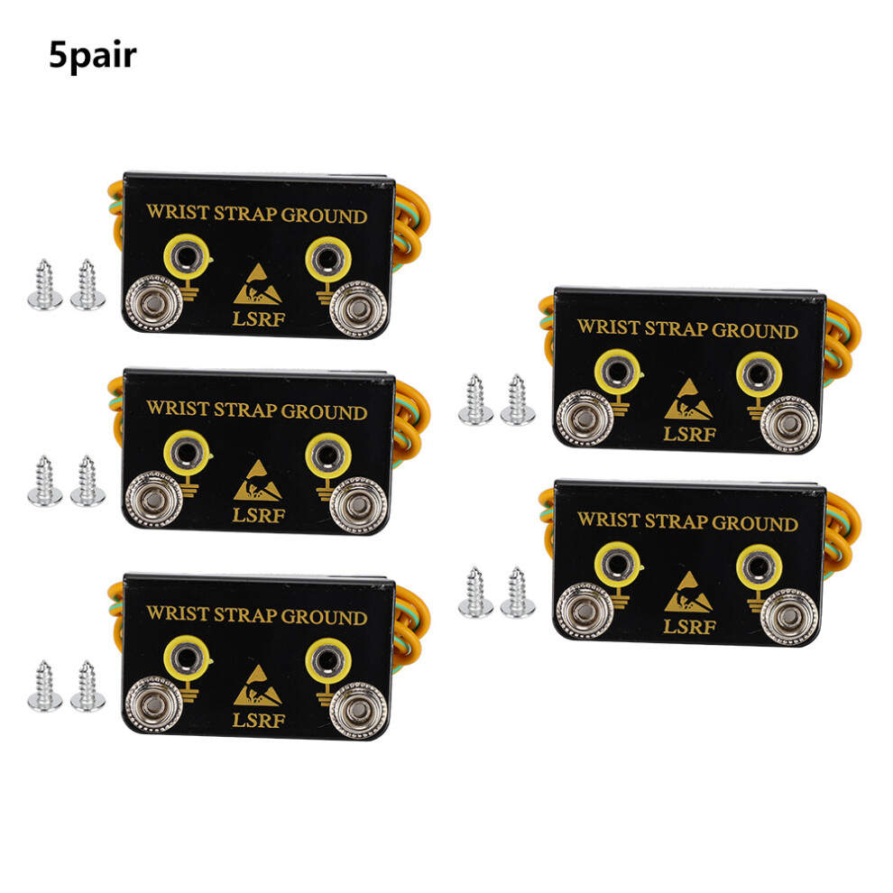 Shaped Anti Static Connector With Ground Socket For Dual Wrist Straps Durable Workbench Mounting Block With Banana Jacks Common Grounding Point For 9071309154641