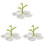 3Pcs Green Fruit Plates with Tree Picks for Snacks and Candy 3