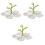 3Pcs Green Fruit Plates with Tree Picks for Snacks and Candy 4
