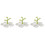 3Pcs Green Fruit Plates with Tree Picks for Snacks and Candy 5