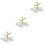 3Pcs Green Fruit Plates with Tree Picks for Snacks and Candy 6