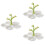 3Pcs Green Fruit Plates with Tree Picks for Snacks and Candy 7
