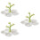 3Pcs Green Fruit Plates with Tree Picks for Snacks and Candy 8