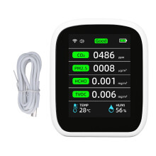 Airborne Pathogen Risk Indicator Using NDIR Sensor CO2Monitor Indoor Air Quality Meter Temperature Humidity Testing With Alarm System