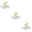 3Pcs Green Fruit Plates with Tree Picks for Snacks and Candy 9