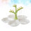 3Pcs Green Fruit Plates with Tree Picks for Snacks and Candy 10
