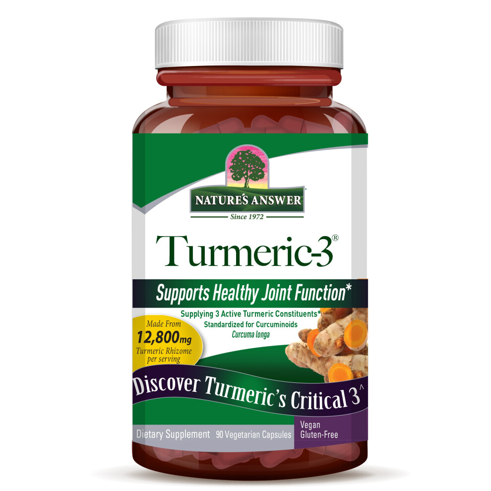 Nature's Answer Turmeric-3 Curcuminoids Vegan Capsules - 90 Count