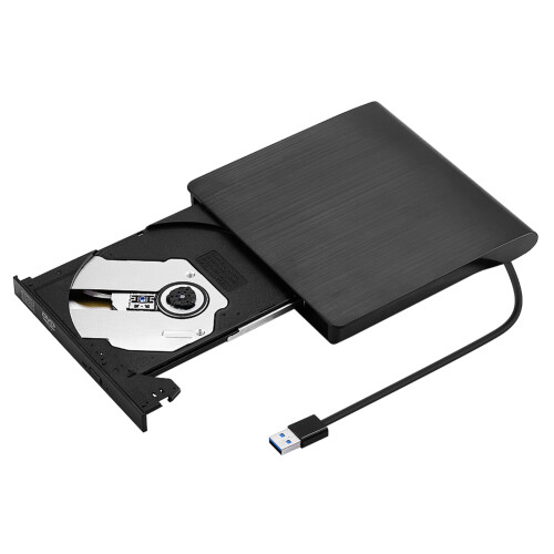 Εξωτερική μονάδα CD DVD USB3.0Burner Reader Writer Plug and Play Υψηλής ταχύτητας Λεπτός σχεδιασμός