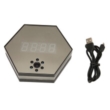 Wireless Clock Camera With Night Vision Full HD Live Streaming Smart Motion Detection Ultra Wide Lens Home Security Surveillance Indoor iOS Android