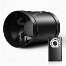 Inline Pipe Fan, 100 mm Adjustable,Quiet Extractor Fan with Power Cable, Bathroom Fan Compatible with Greenhouses, Basements