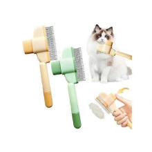 Fellblitz Brush, Self-Cleaning Pet Brush Compatible with Short Hair Care, Cat Brush, Green YC