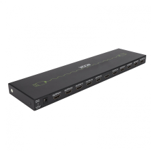 4K HDMI-Splitter (1 Eingang, 10 Ausgänge), Aluminiumlegierung, 3,4 Gbit/s, EU-Stecker