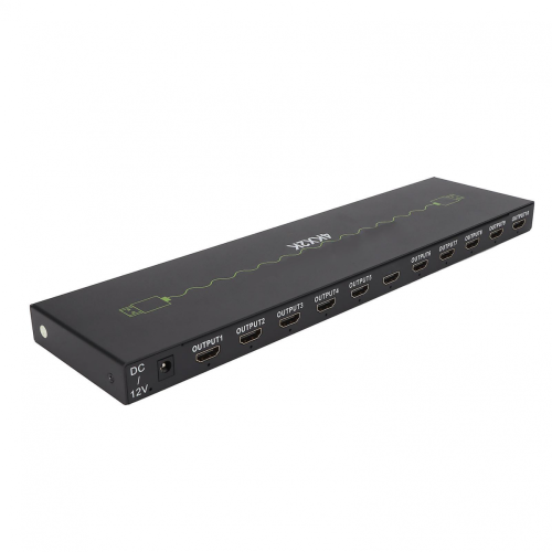 4K HDMI-Splitter (1 Eingang, 10 Ausgänge), Aluminiumlegierung, 3,4 Gbit/s, EU-Stecker