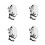 4St Pullback Mini Wit, Duurzame Diecast Voor Verzamelen 9