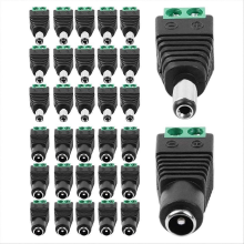 32PCS DC Connectors 5.5mm X 2.1mm Male/Female Compatible with LED, CCTV, DIY Electronics