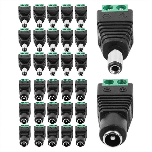 32PCS Συνδέσεις DC 5.5mm X 2.1mm Αρσενικό/Θηλυκό Συμβατές με LED, CCTV, Ηλεκτρονικά DIY
