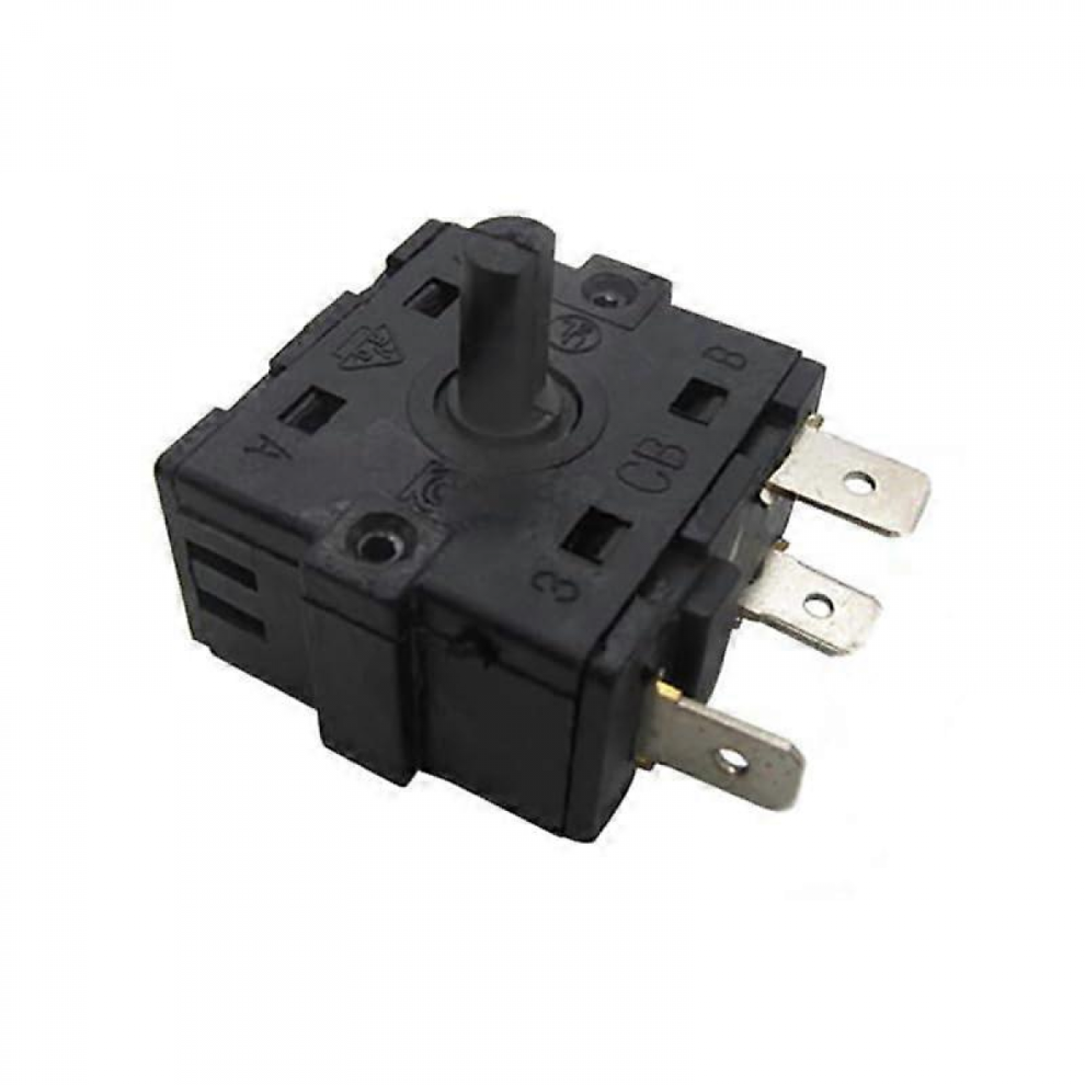 Rotary Switch Compatible With Electric Heater 3/5 Pin 16A 250V Durable Heat Selector Control Black 3115030267785