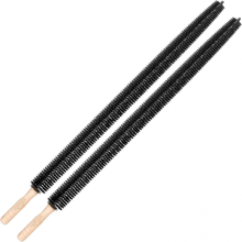 Compdcvd 2-delige radiatorborstelset, 75 cm lang, flexibel en met houten handvat, geschikt voor radiatoren en wasdrogers.
