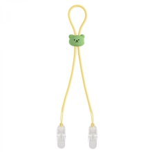 （Green)Baby Napkin Clips Bib Holder Clip Adjustable Napkin Towel Neck Strap Silicone Lanyard Portable Dining Clothing Protector Green