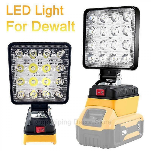 LED Work Light Compatible with Dewalt 18V/20V Lithium Batteries, Camping and Emergency Use