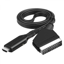 Scart to -Compatible Compatible Cable Converter Professional Video Audio Adapter Compatible with HD TV DVD Game