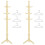 2Sets Practical Mini Doll Clothes Hangers Beige for Mini House Display 2