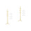 2Sets Practical Mini Doll Clothes Hangers Beige for Mini House Display 3