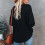 Γυναικείο χιτώνα με μακριά μανίκια και V λαιμόκοψη, casual, Henley με κουμπιά, ελαστικό 4