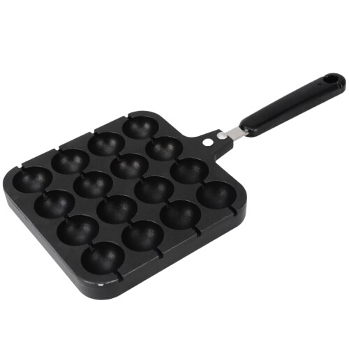 2Pcs Nonstick Takoyaki Pan Black Bake Plate with Ergonomic Handle Grip 1