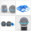 50Pièces Anneaux De Protection Micro En Caoutchouc Bleu Pour 7