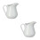 2Pcs Ceramic Milk Pitcher White Handheld Frothing Pitcher for Coffee 9
