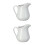 2Pcs Ceramic Milk Pitcher White Handheld Frothing Pitcher for Coffee 10