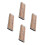 4Pcs Portable Oboe Reed Holder Plastic Storage Box ABS Light Brown Set 5