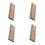 4Pcs Portable Oboe Reed Holder Plastic Storage Box ABS Light Brown Set 10