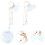 4Pièces Boucles D'oreilles Sirène En Alliage Pour Filles 10